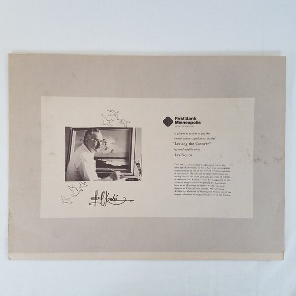 Les Kouba Leaving the Cut-Over SIGNED Print 12X16" Grouse Limited Edition Origin - Picture 15 of 16